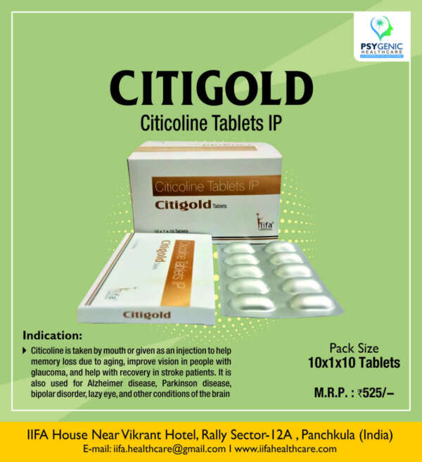Citicoline Sodium IP 500mg Tablets